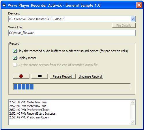 MIC Recorder ActiveX (OCX) Screenshot